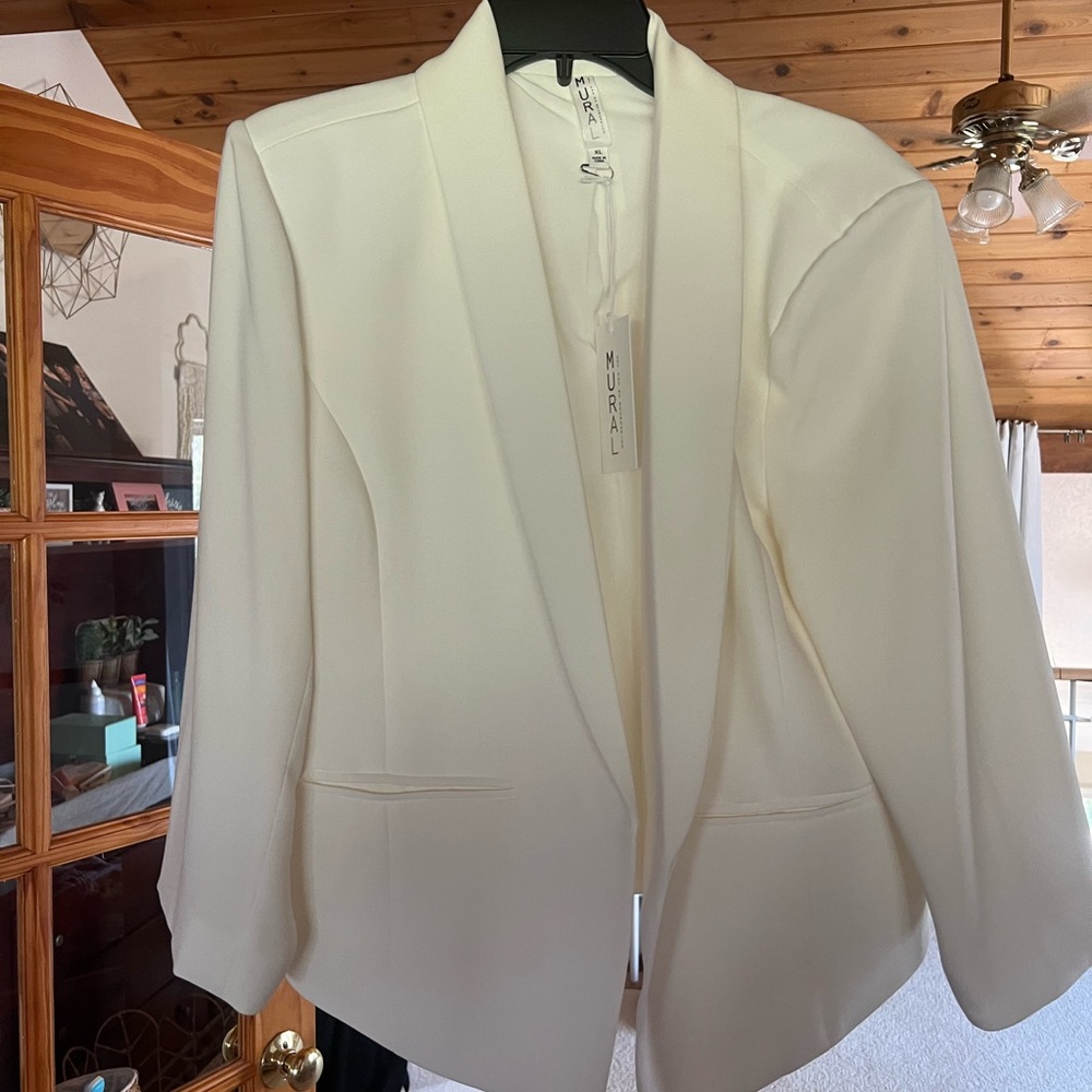 White blazer from Nordstrom/Trunk Club.